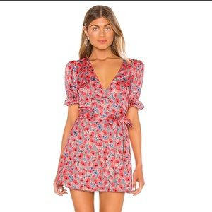 House of Harlow x REVOLVE Aja Mini Dress in Red Poppy Floral XS